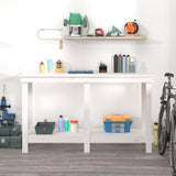Vidaxx établi 140x50x80 cm bois de pin massif blanc