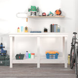 Vidaxl Workbench 140x50x80 cm Solid Pine White