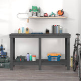 Vidaxx établi 140x50x80 cm bois de pin massif gris