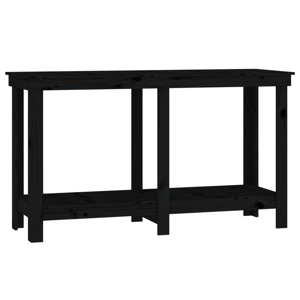 Vidaxx établi 140x50x80 cm bois de pin massif noir