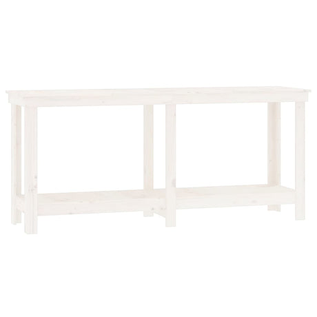 Vidaxl Workbench 180x50x80 cm Pine solide blanc