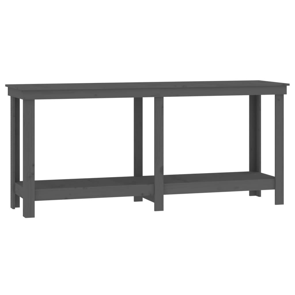 Vidaxl workbench 180x50x80 cm pevná borovice šedá