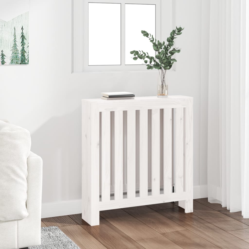 Vidaxl Radiatorom construction 79.5x19x84 cm Solid pine white white