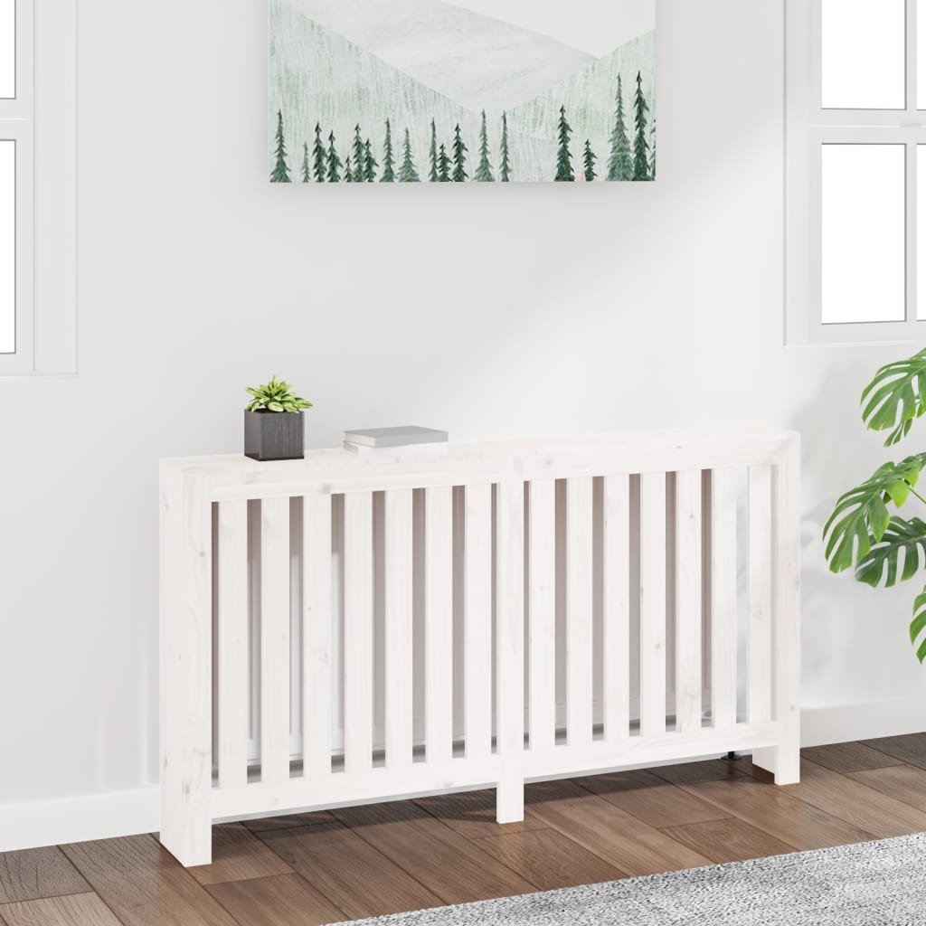 Vidaxl Radiatorom Construction 153x19x84 cm Solid Pine White