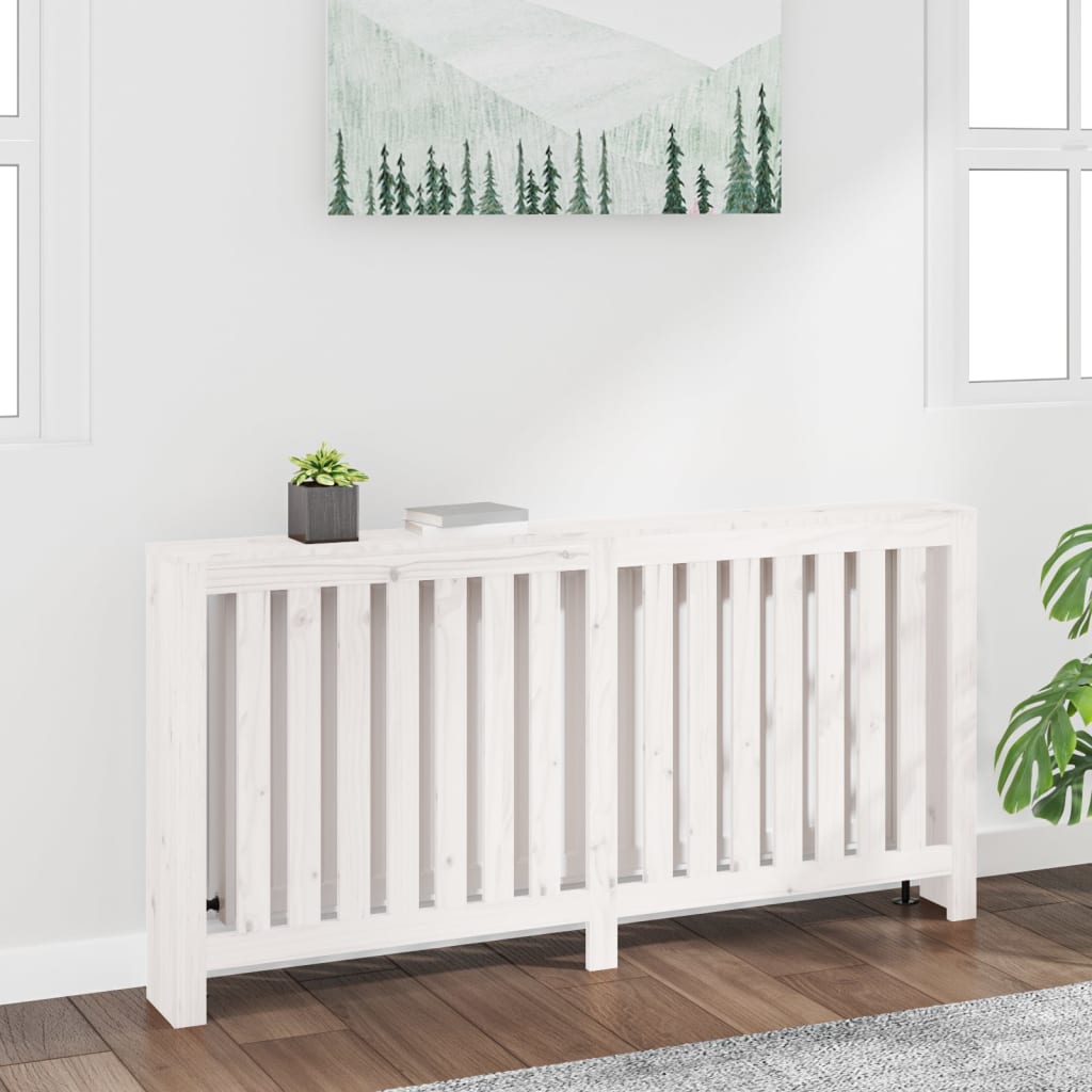 Construction de radiatorom vidaxl 169x19x84 cm en pin massif blanc