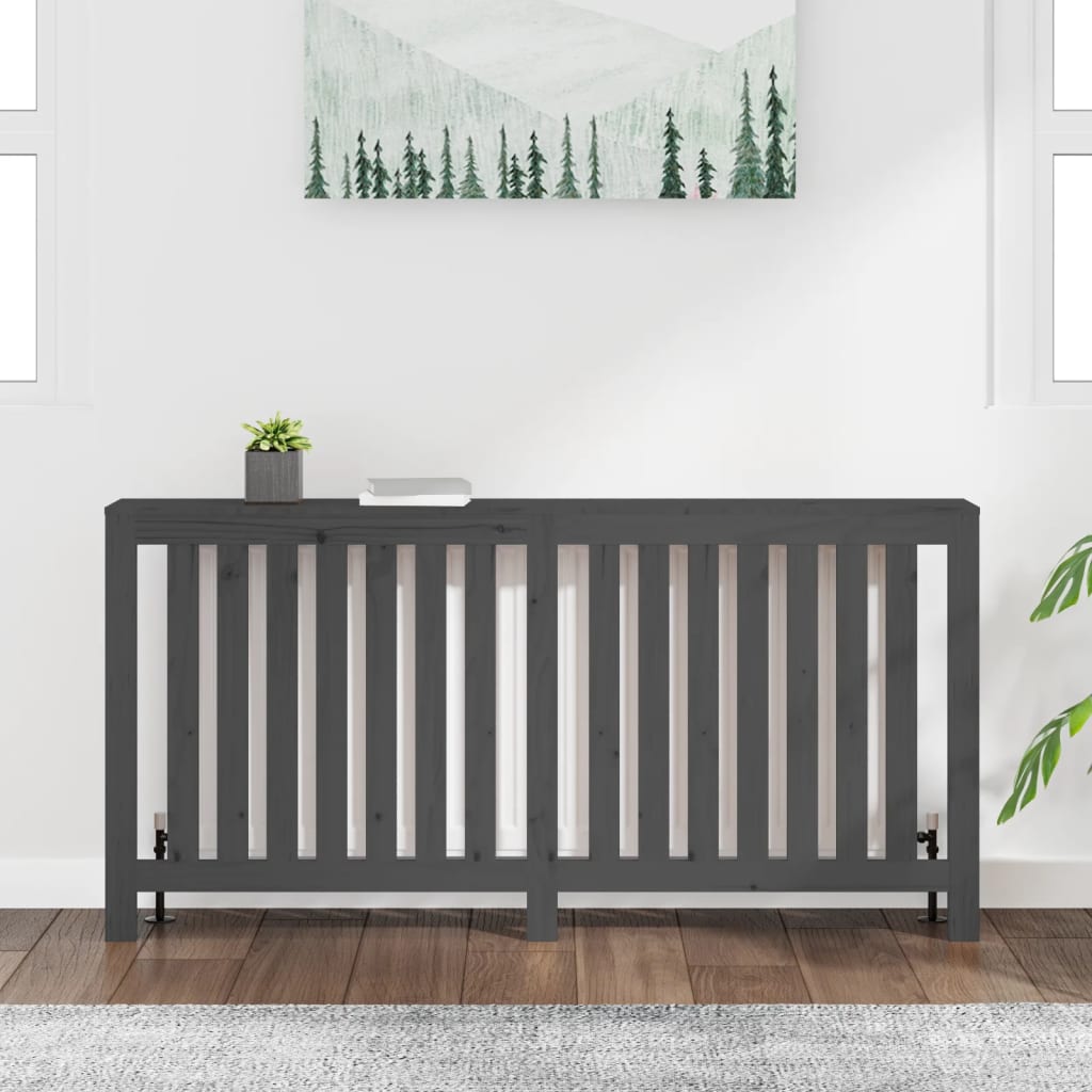 Vidaxx contour de radiateur 169x19x84 cm bois de pin massif gris