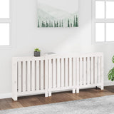 Vidaxx contour de radiateur 210x21x85 cm bois de pin massif blanc