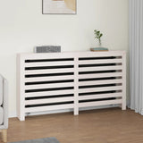 Vidaxl radiatorombouw 153x19x84 cm massief grenenhout wit