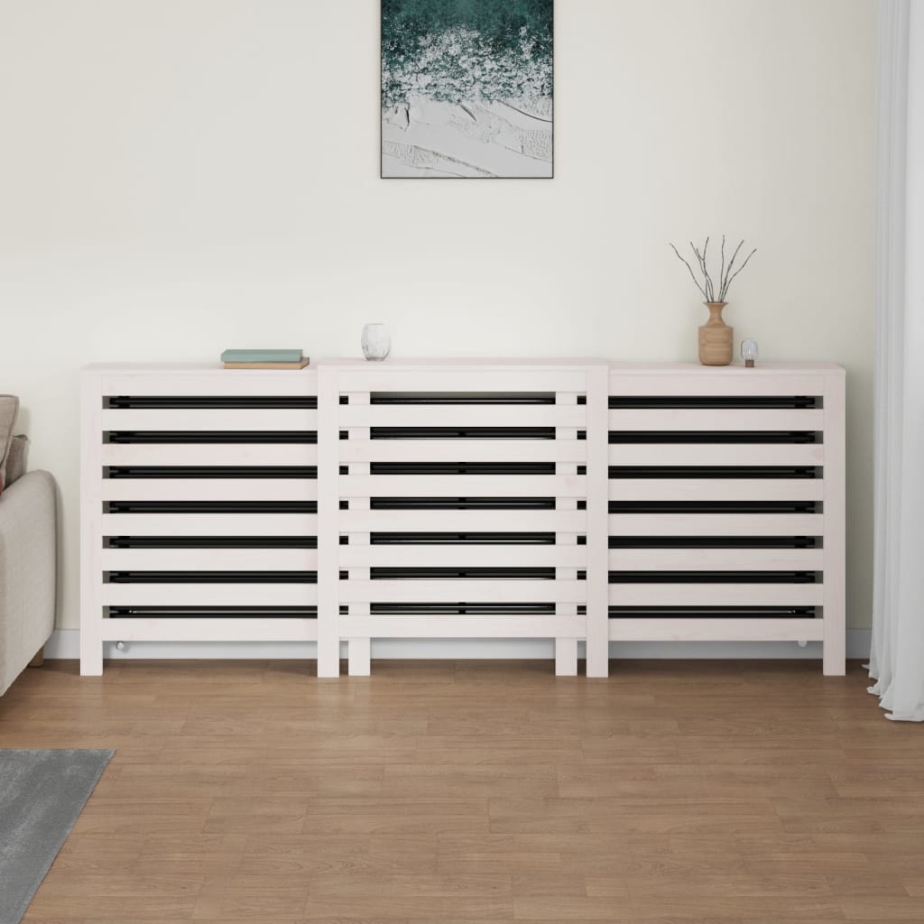 Vidaxl RadiatorOM Construction 210x21x85 cm Trdna bora bela bela