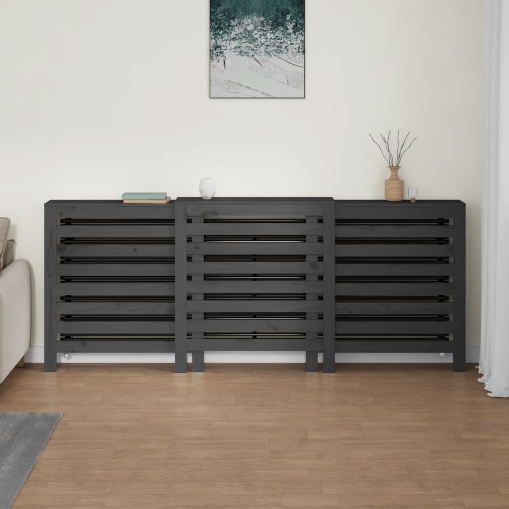 Vidaxl Radiatorom construction 210x21x85 cm Solid pine Gray