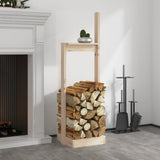 Vidaxxl porte-bûches 33,5x30x110 cm bois de pin massif