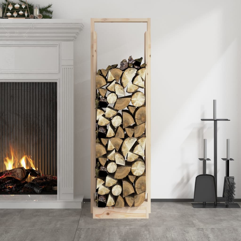 Vidaxxl porte-bûches 33,5x30x110 cm bois de pin massif