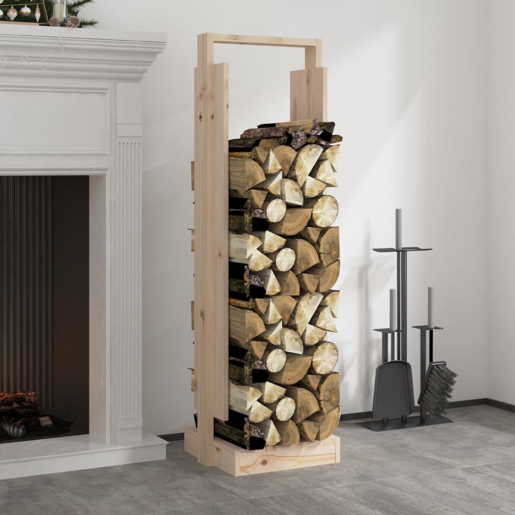 Vidaxxl porte-bûches 33,5x30x110 cm bois de pin massif