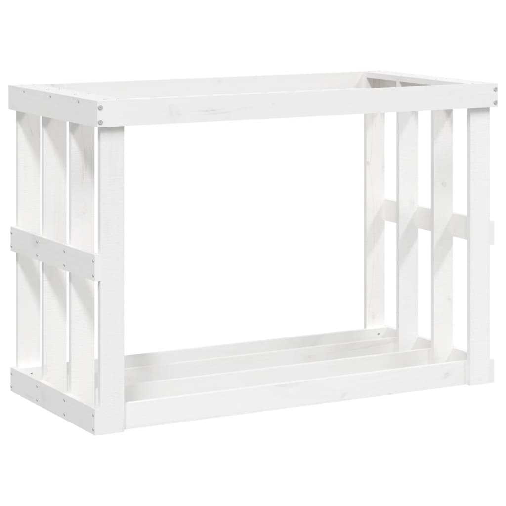 Vidaxx porte-bûches en bois 108x52x74 cm bois de pin massif blanc