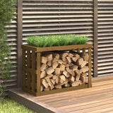 VidaXL porte-bûches en bois 108x52x74 cm bois de pin massif marron miel