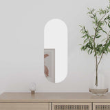 Miroir mural vidaxl 15x40 cm verre ovale