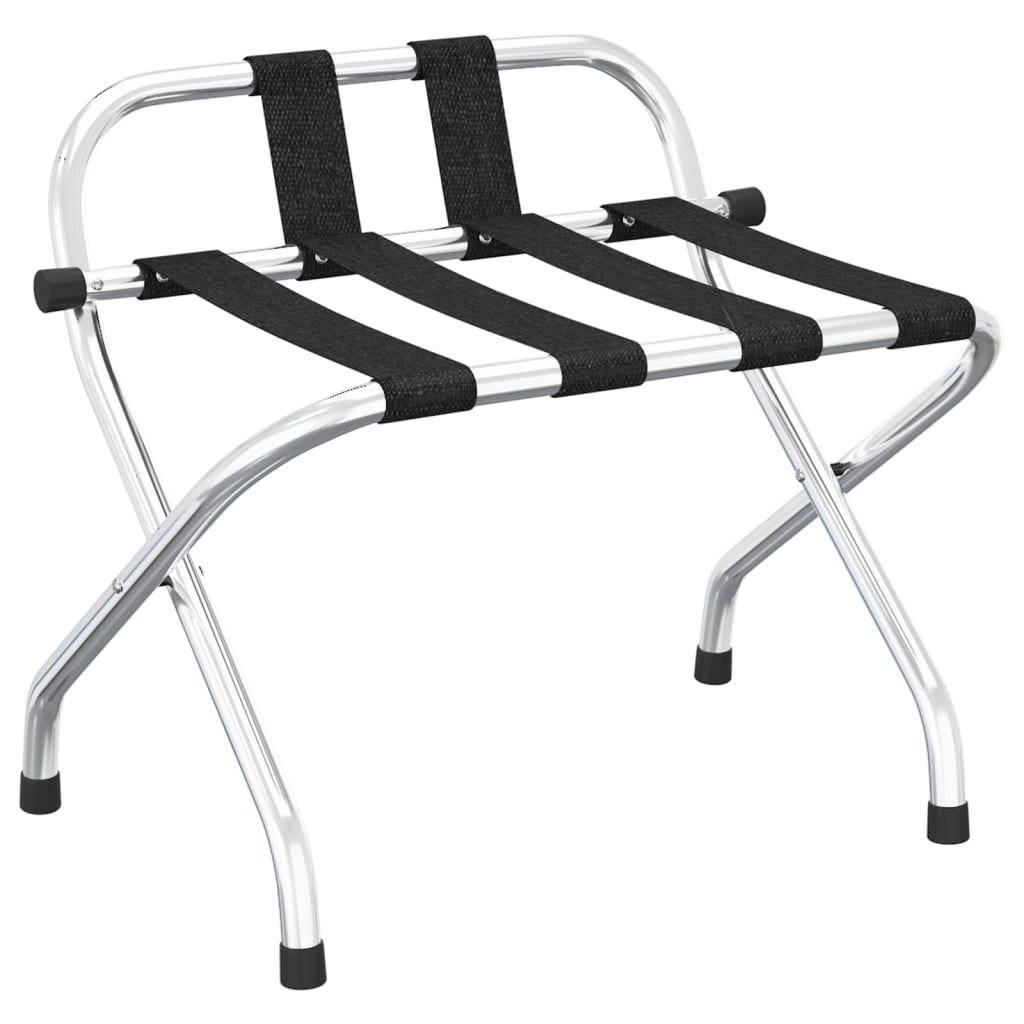 Vidaxl Luggage rack with backrest 56x39x52 cm silver colored