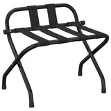 Vidaxl Luggage rack with backrest 56x39x52 cm black