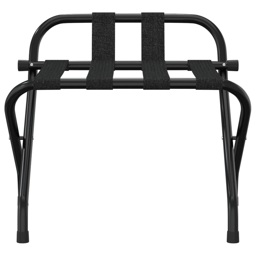 Rack à bagages Vidaxl avec dossier 56x39x52 cm noir