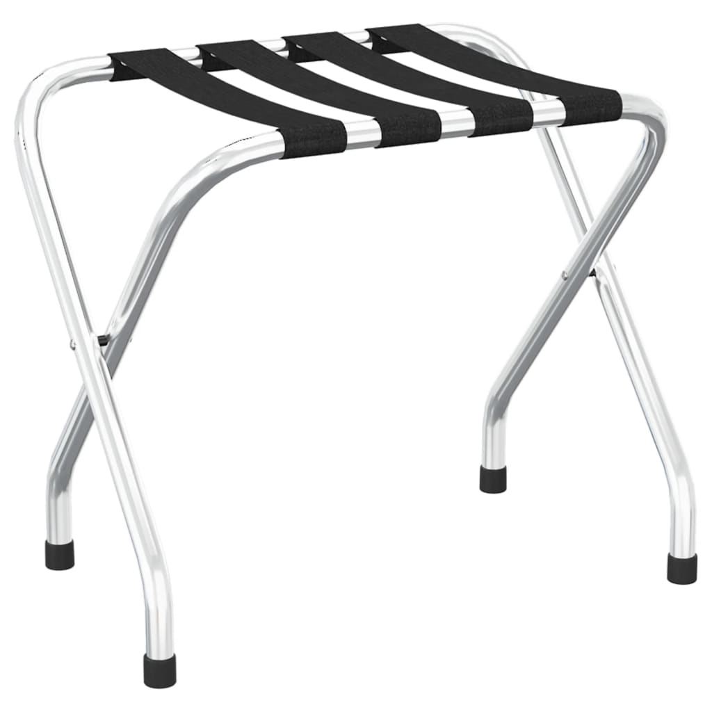 Vidaxl Luggage Rack 56x40x49 cm negro y plata