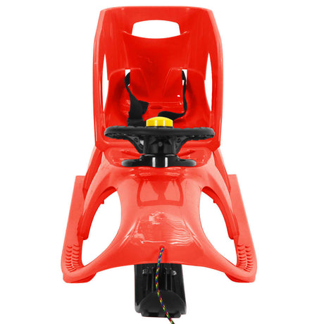 Slee Vidaxl avec sièges et direction 102.5x40x23 cm rouge polypropène
