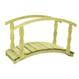 Vidaxl b-stock tuinbrug 170x74x105 cm pino solido impregnato