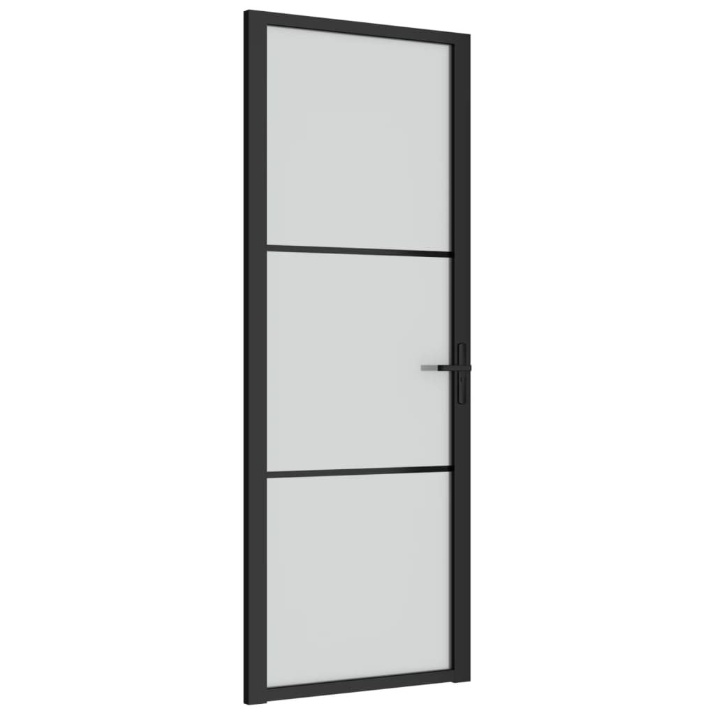 Vidaxl inner door 76x201.5 cm Matt glass and aluminum black