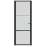 Vidaxx porte intérieure 76x201,5 cm verre dépoli et aluminium noir