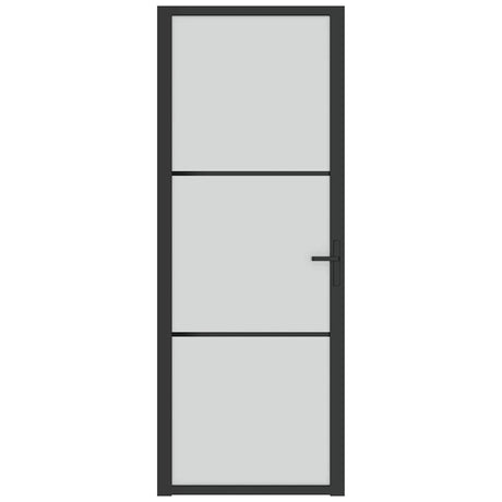 Vidaxx porte intérieure 76x201,5 cm verre dépoli et aluminium noir