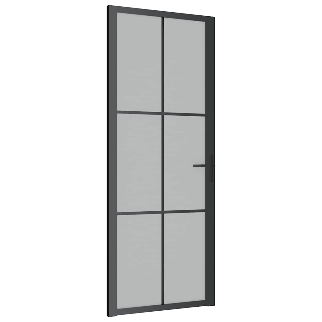 Vidaxx porte intérieure 83x201,5 cm verre dépoli et aluminium noir