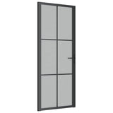 Vidaxx porte intérieure 83x201,5 cm verre dépoli et aluminium noir