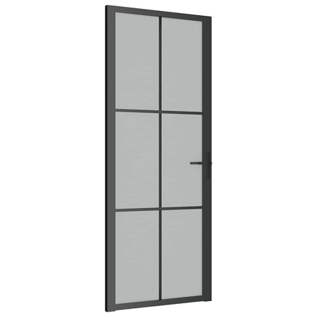 Vidaxx porte intérieure 83x201,5 cm verre dépoli et aluminium noir