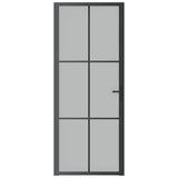 Vidaxx porte intérieure 83x201,5 cm verre dépoli et aluminium noir