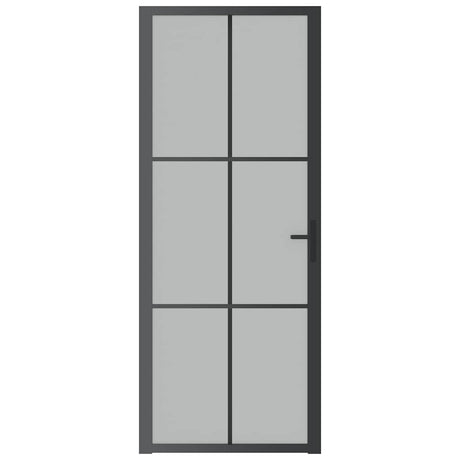 Vidaxx porte intérieure 83x201,5 cm verre dépoli et aluminium noir