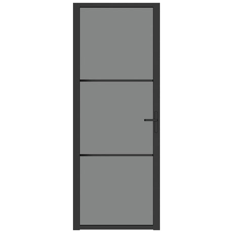 Vidaxl Porte intérieure 76x201.5 cm Verre ESG et noir en aluminium