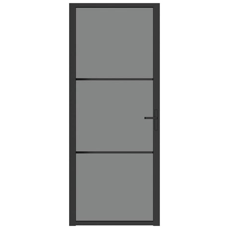 Vidaxx porte intérieure 83x201,5 cm verre ESG et aluminium noir