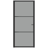 Vidaxl inner door 93x201.5 cm ESG glass and aluminum black