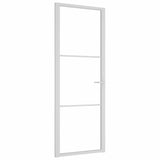Vidaxx porte intérieure 76x201,5 cm verre ESG et aluminium blanc