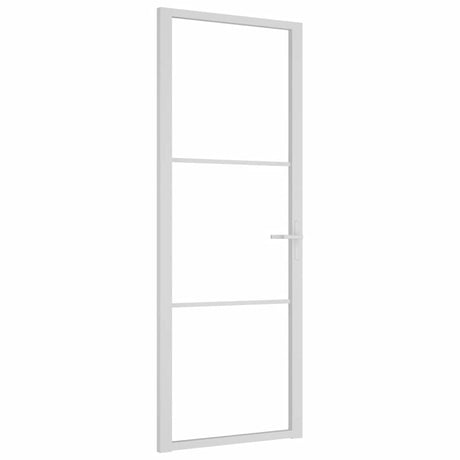 Vidaxx porte intérieure 76x201,5 cm verre ESG et aluminium blanc