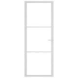 Vidaxx porte intérieure 76x201,5 cm verre ESG et aluminium blanc