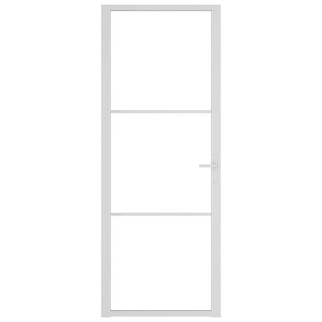 Vidaxx porte intérieure 76x201,5 cm verre ESG et aluminium blanc