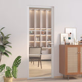 Vidaxl Puerta interior 76x201.5 cm de vidrio ESG y aluminio blanco