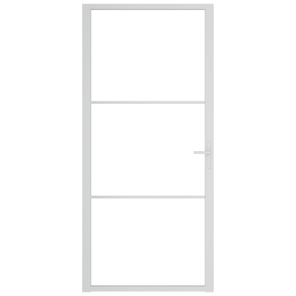 Vidaxl bannenzegen Dier 93x201.5 cm esg Glas an Aluminium Wäiss