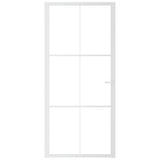 Vidaxl bannenzegen Dier 93x201.5 cm esg Glas an Aluminium Wäiss