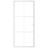 Vidaxl Porte intérieure 93x201.5 cm Verre ESG et aluminium blanc