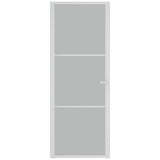 Vidaxl Porte intérieure 76x201,5 cm Verre Matt et aluminium blanc