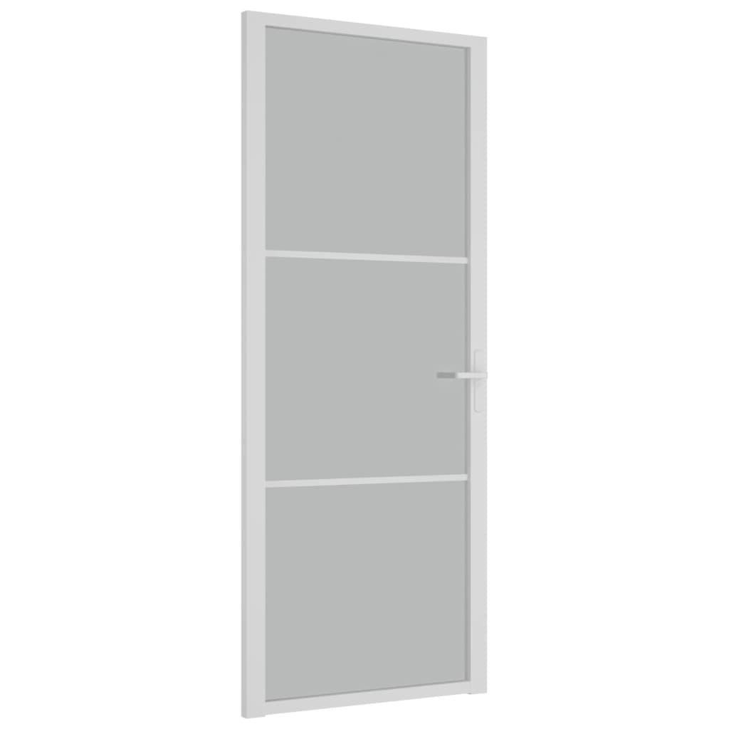 VIDAXL Innenür 83x201,5 cm Mattglas und Aluminium weiß