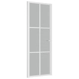 Vidaxx porte intérieure 76x201,5 cm verre dépoli et aluminium blanc