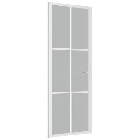 Vidaxx porte intérieure 76x201,5 cm verre dépoli et aluminium blanc