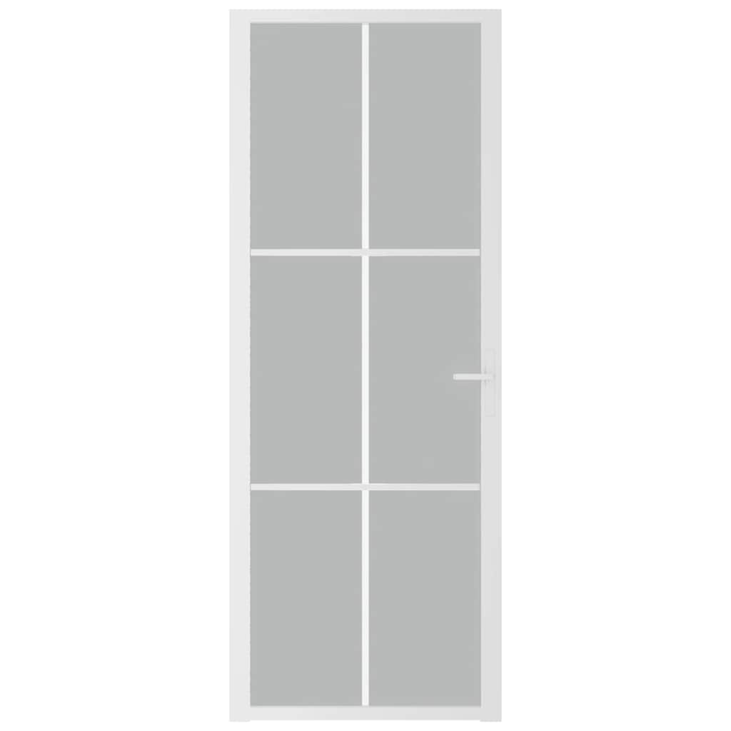Vidaxx porte intérieure 76x201,5 cm verre dépoli et aluminium blanc
